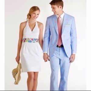 Vineyard Vines "Kentucky Derby" Lined  White Dress